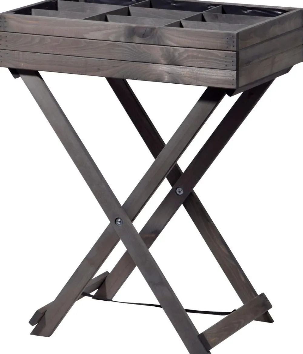 dobar® dobar Holz-Kräutertisch klappbar, ca. B58/H75/T38 cm Dunkelgrau Online