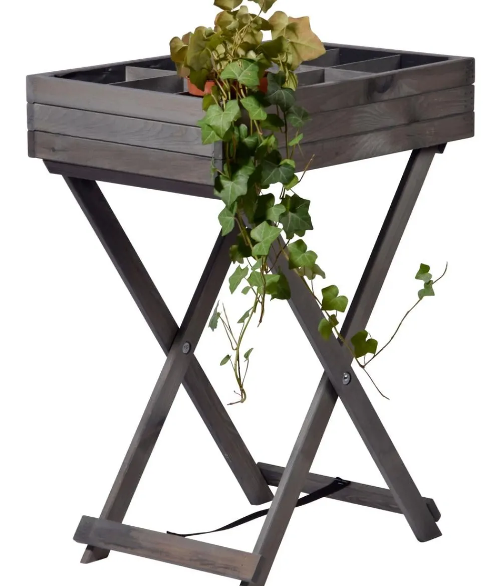 dobar® dobar Holz-Kräutertisch klappbar, ca. B58/H75/T38 cm Dunkelgrau Online