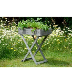 dobar® dobar Holz-Kräutertisch klappbar, ca. B58/H75/T38 cm Dunkelgrau Online