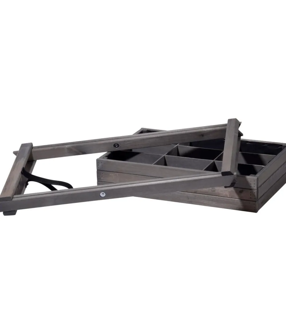 dobar® dobar Holz-Kräutertisch klappbar, ca. B58/H75/T38 cm Dunkelgrau Online