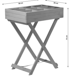 dobar® dobar Holz-Kräutertisch klappbar, ca. B58/H75/T38 cm Dunkelgrau Online