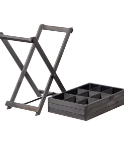 dobar® dobar Holz-Kräutertisch klappbar, ca. B58/H75/T38 cm Dunkelgrau Online
