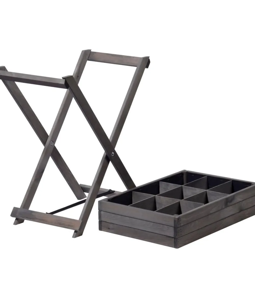 dobar® dobar Holz-Kräutertisch klappbar, ca. B58/H75/T38 cm Dunkelgrau Online