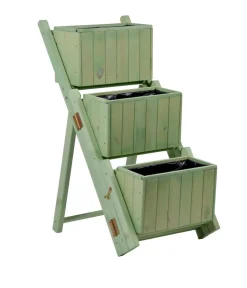 dobar® dobar Holz-Pflanztreppe klappbar, ca. B41/H85/T55 cm Hellgrün