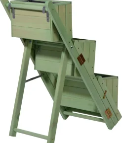 dobar® dobar Holz-Pflanztreppe klappbar, ca. B41/H85/T55 cm Hellgrün