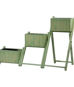 dobar® dobar Holz-Pflanztreppe klappbar, ca. B41/H85/T55 cm Hellgrün