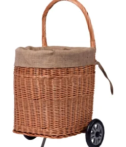 dobar® Mehr Haushaltshelfer - dobar Kaminholzwagen, ca. B45/H93/T43 cm Braun