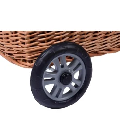 dobar® Mehr Haushaltshelfer - dobar Kaminholzwagen, ca. B45/H93/T43 cm Braun