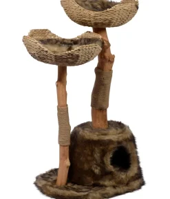 dobar® petlife Design-Katzenmöbel Tony, ca. B60/H111/T45 cm Braun
