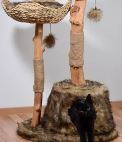 dobar® petlife Design-Katzenmöbel Tony, ca. B60/H111/T45 cm Braun
