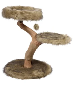 dobar® petlife Kratzbäume & Kratzmöbel - Design-Kratzbaum Jimmy, , ca. B50/H78/T50 cm Braun