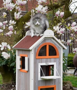 dobar® petlife Katzenhaus Fany Cat, ca. B58/H109/T55 cm New