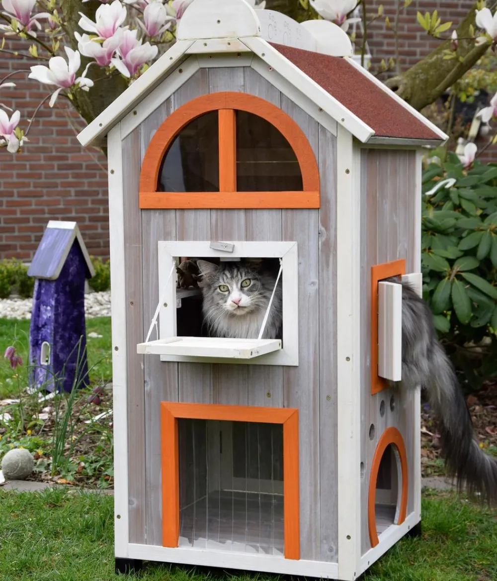 dobar® petlife Katzenhaus Fany Cat, ca. B58/H109/T55 cm New