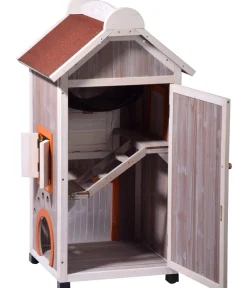 dobar® petlife Katzenhaus Fany Cat, ca. B58/H109/T55 cm New