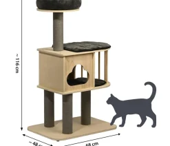 dobar® petlife Kratzbaum Mila, braun, ca. B68/H116/T48 cm Discount