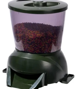 dobar® petlife Mehr Pflege & Technik - Teichfischfutterautomat, ca. B22,5/H26,5/T22 cm Dunkelgrün