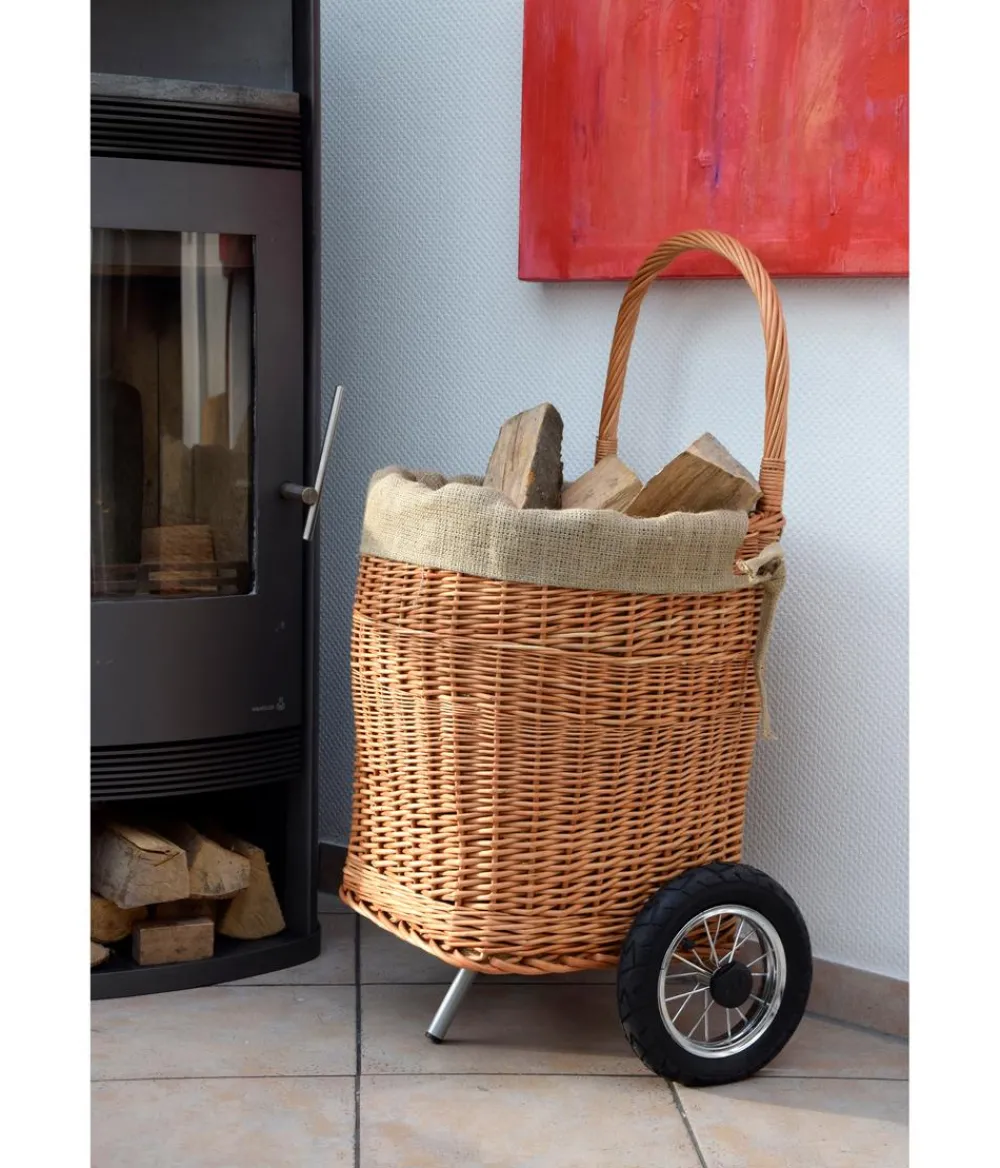 dobar® Mehr Haushaltshelfer > dobar Premium Kaminholzwagen, ca. B45/H93/T43 cm