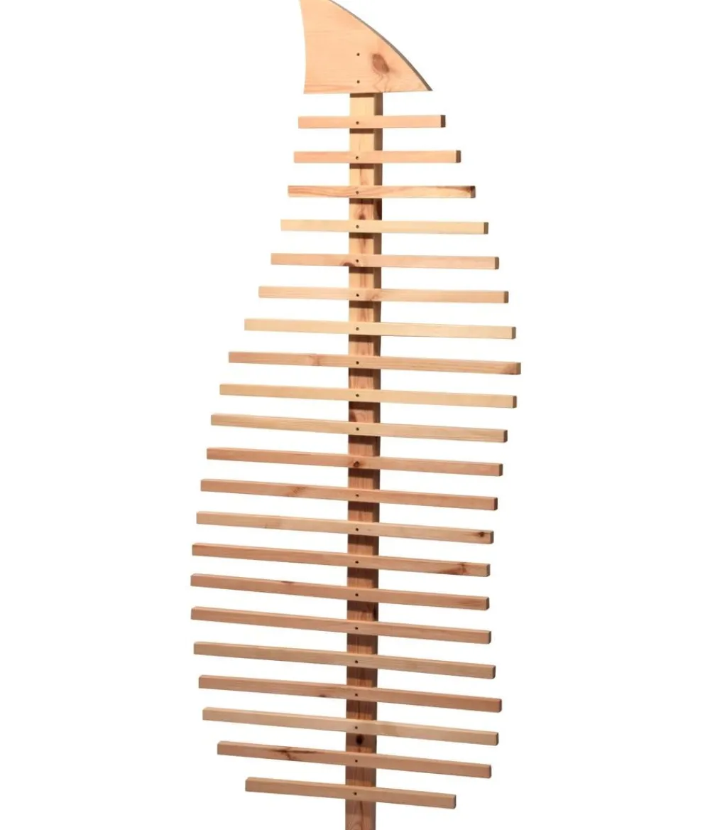 dobar® Rankstäbe|Rankgitter & Obelisken - dobar Rankgerüst Blatt, 76 x 6,5 x 186 cm Hellbraun