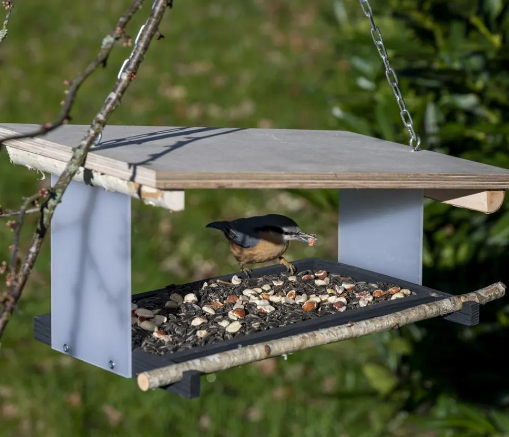 dobar® wildlife Vogelhäuser & Futterspender > Vogelfutterhaus Futura II, ca. B38/H18/T22 cm