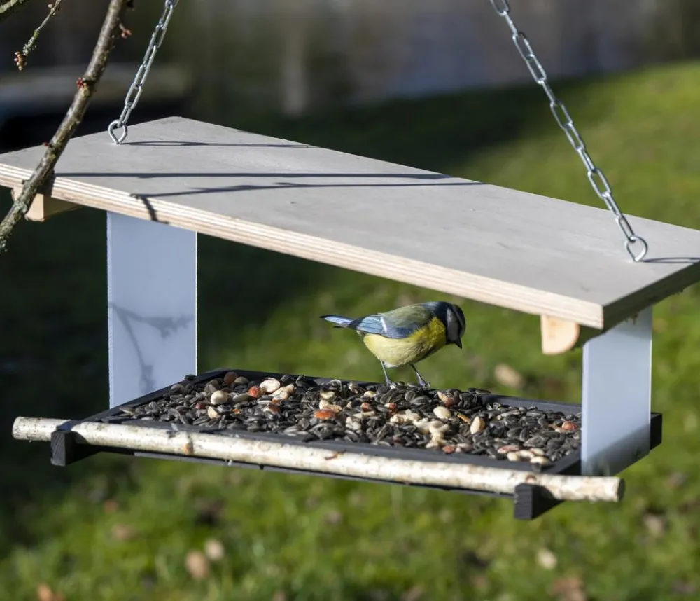 dobar® wildlife Vogelhäuser & Futterspender > Vogelfutterhaus Futura II, ca. B38/H18/T22 cm