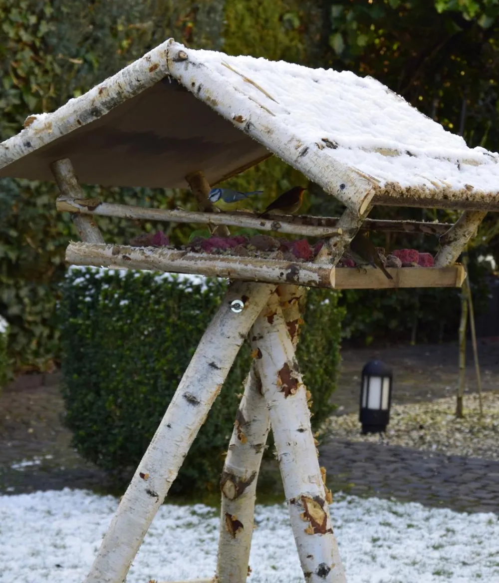 dobar® wildlife Vogelhäuser & Futterspender - XXL Vogelfutterhaus, inkl. Ständer, ca. B80/H125/T75 cm Natur