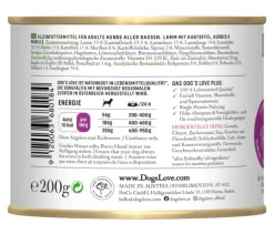 DOG'S LOVE Nassfutter Hund - Nassfutter für Hunde Adult, 6 x 200 g