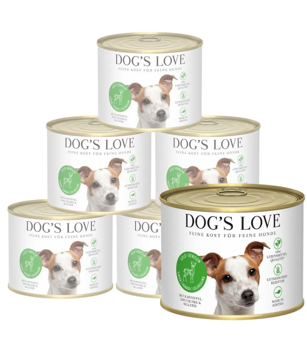 DOG'S LOVE Nassfutter Hund - Nassfutter für Hunde Adult, 6 x 200 g