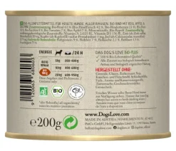 DOG'S LOVE Nassfutter Hund > Nassfutter für Hunde Bio, 6 x 200 g
