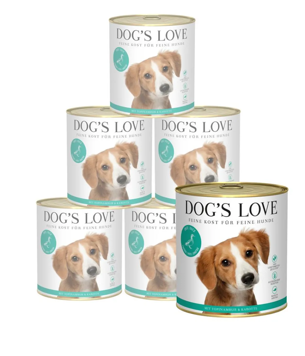 DOG'S LOVE Nassfutter Hund - Nassfutter für Hunde Adult, 6 x 800 g