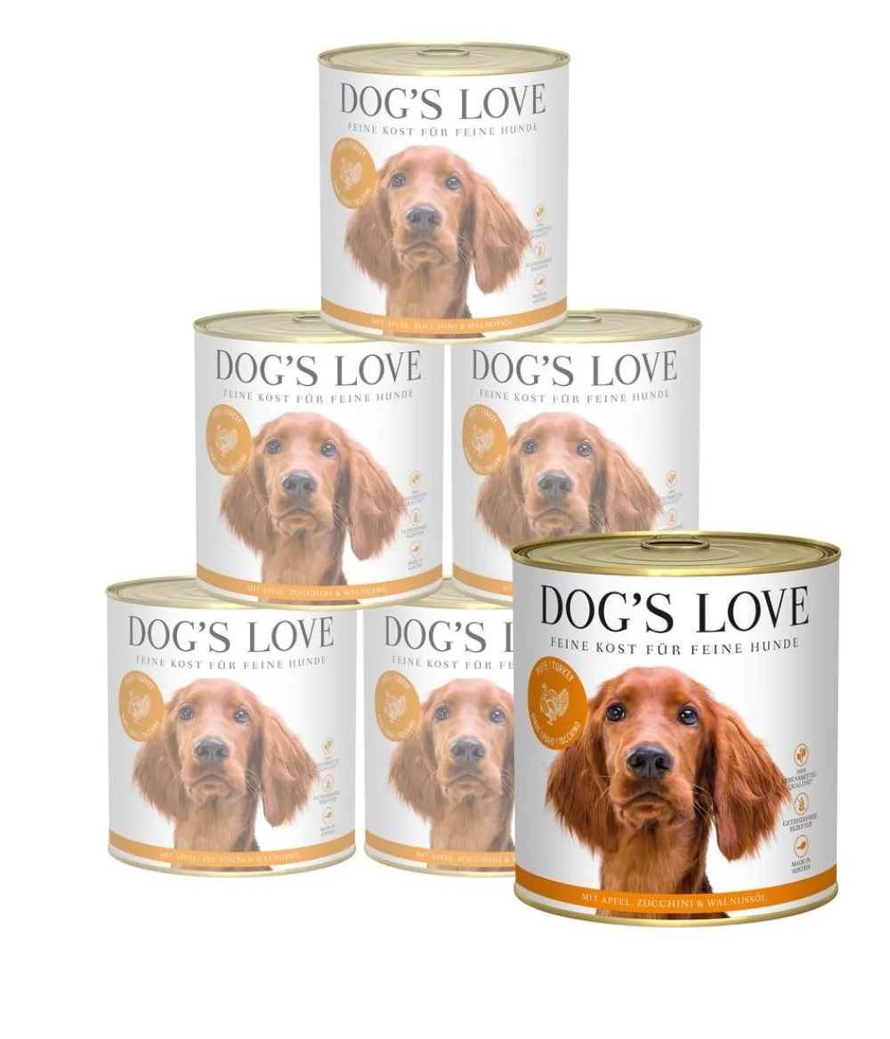 DOG'S LOVE Nassfutter Hund - Nassfutter für Hunde Adult, 6 x 800 g