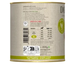 DOG'S LOVE Nassfutter Hund - Nassfutter für Hunde Bio, 6 x 800 g