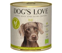 DOG'S LOVE Nassfutter Hund - Nassfutter für Hunde Bio, 6 x 800 g