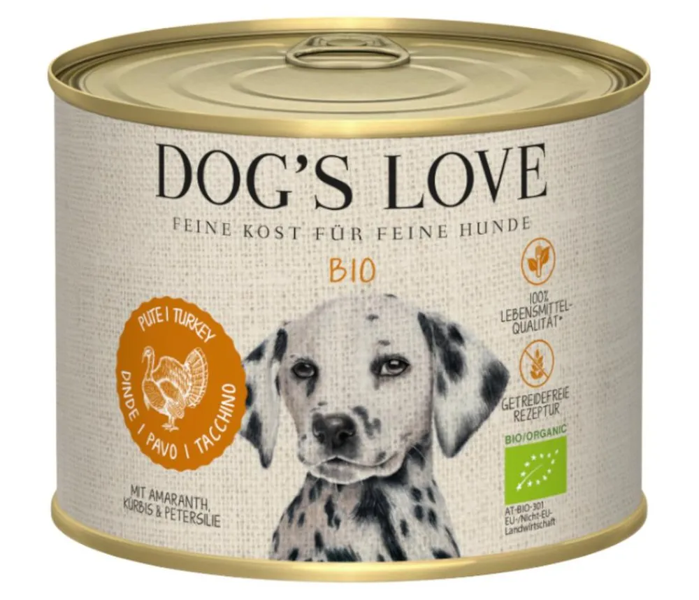DOG'S LOVE Nassfutter Hund - Nassfutter für Hunde Bio, 6 x 200 g