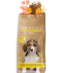 DOG'S LOVE Trockenfutter für Hunde Junior Hot