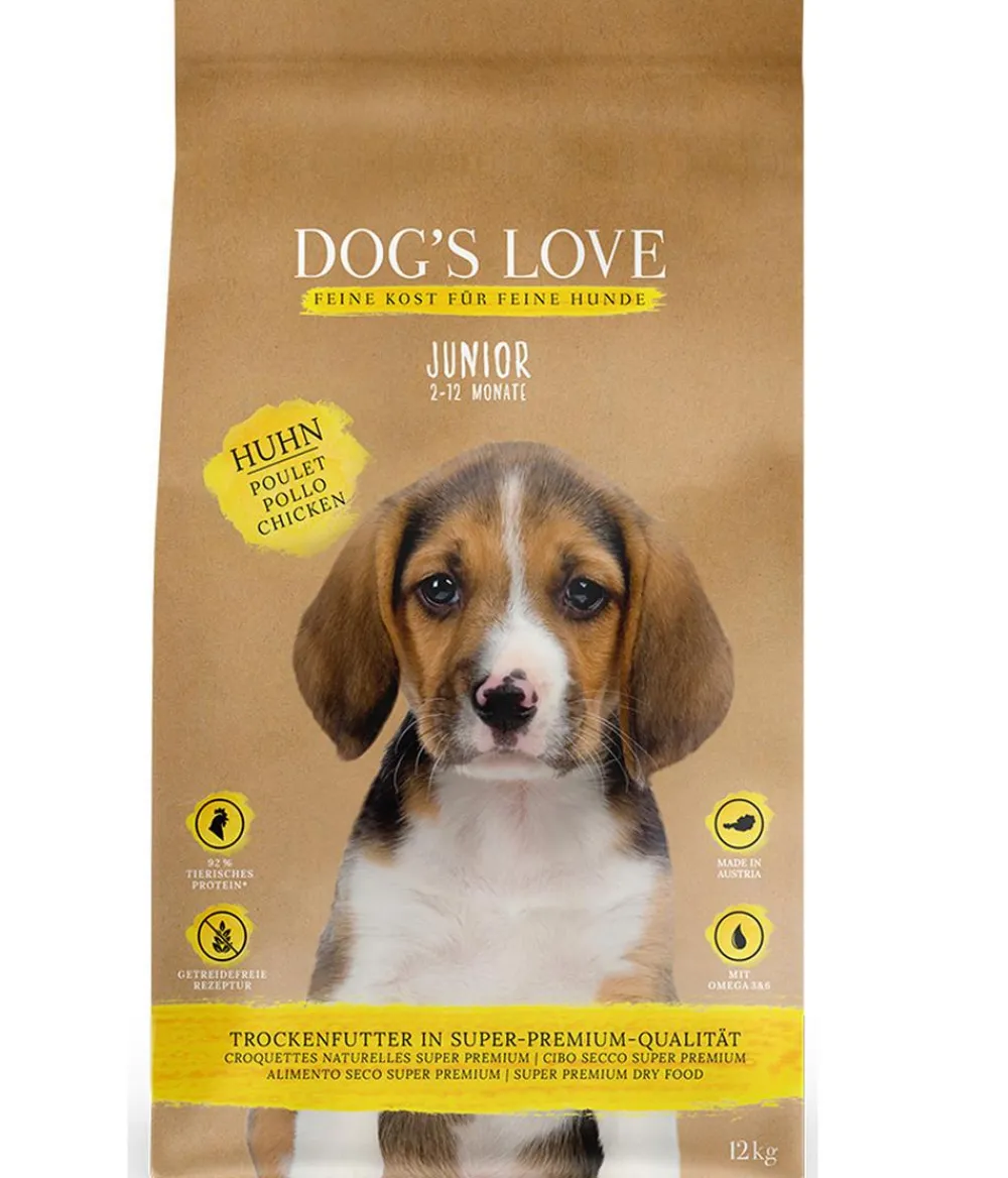 DOG'S LOVE Trockenfutter Hund - Trockenfutter für Hunde Junior
