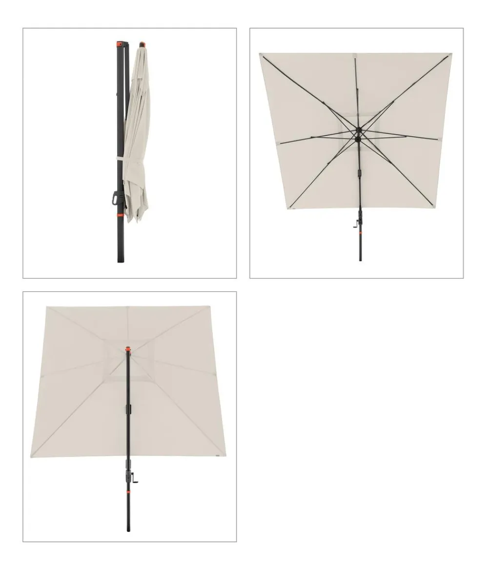 Doppler Sonnenschirme > Ampelschirm myZone AX, quadratisch, ca. B280/T280 cm