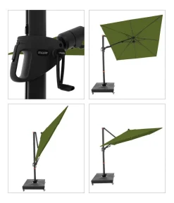 Doppler Ampelschirm myZone AX, quadratisch, ca. B210/T210 cm Hellgrün