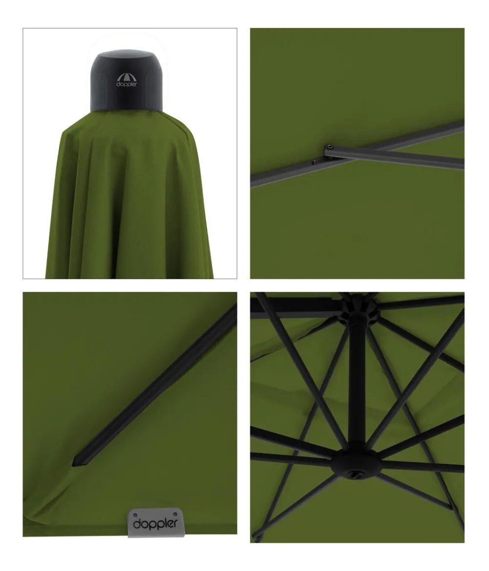 Doppler Ampelschirm myZone AX, quadratisch, ca. B210/T210 cm Hellgrün