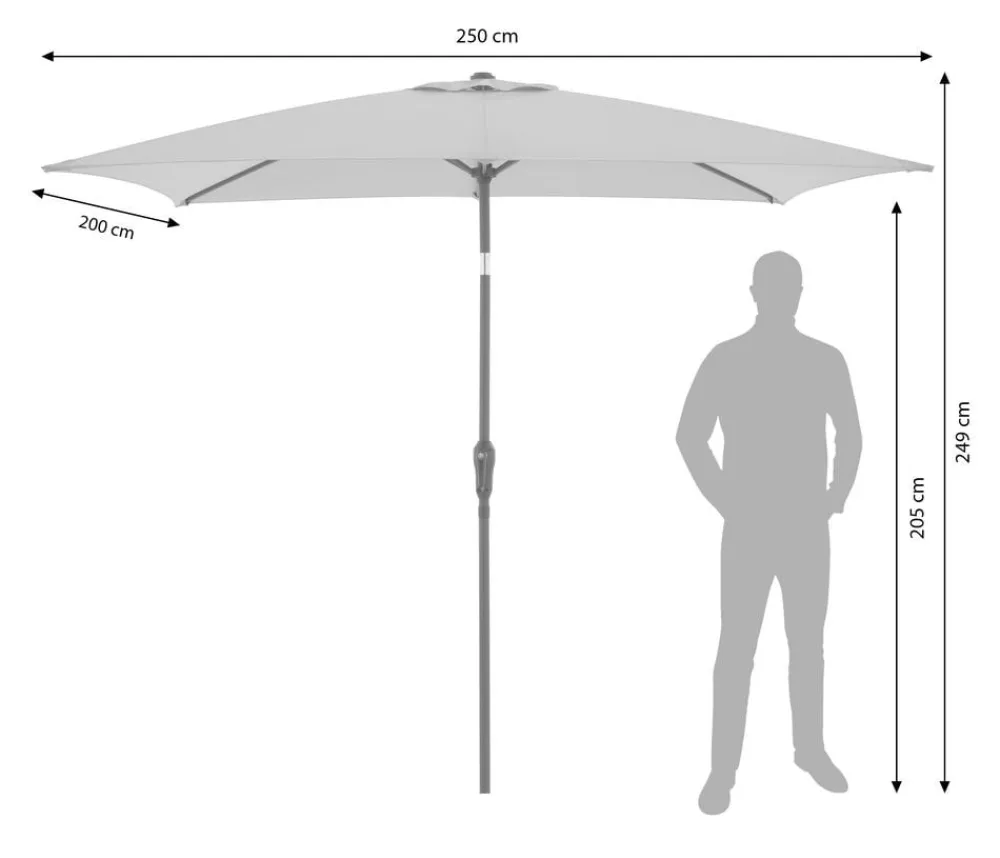 Doppler Sonnenschirme > Balkonschirm Life, rechteckig, ca. B250/T200 cm