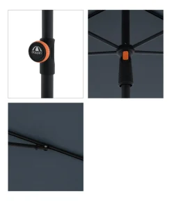 Doppler Balkonschirm myZone, rechteckig, ca. B190/T125 cm Anthrazit Outlet