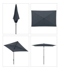 Doppler Balkonschirm myZone, rechteckig, ca. B190/T125 cm Anthrazit Outlet