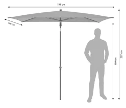 Doppler Sonnenschirme - Balkonschirm myZone, rechteckig, ca. B190/T125 cm Anthrazit