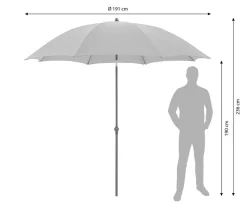 Doppler Sonnenschirme - Balkonschirm myZone, rund, ca. Ø200 cm Grün