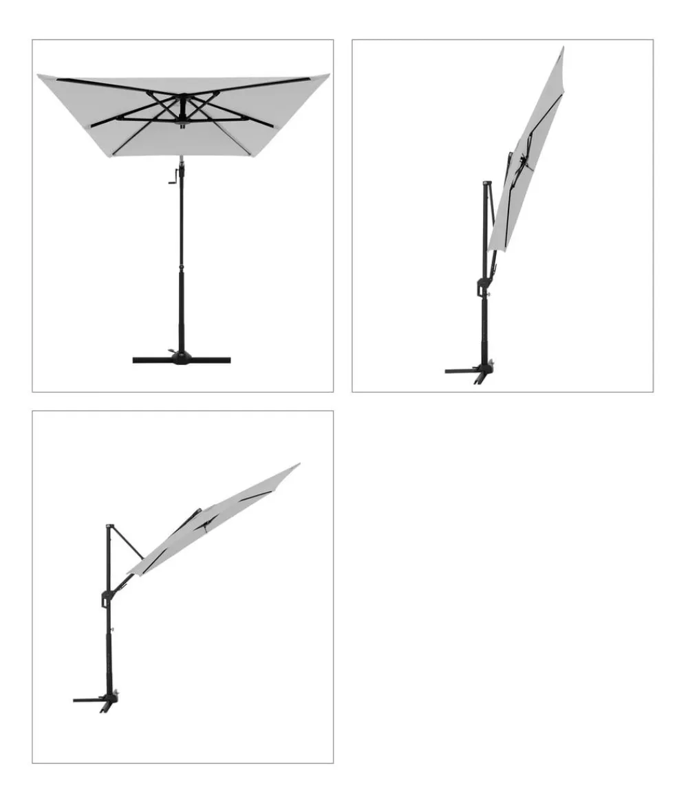 Doppler Pendelschirm Active Green Edition City, rechteckig, ca. B245/H235/T135 cm Hellgrau Hot