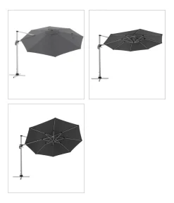 Doppler Pendelschirm Active, rund, ca. Ø370 cm Dunkelgrau Sale