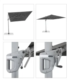 Doppler Pendelschirm Active NeoSide, rechteckig, ca. B350/T260 cm Anthrazit New