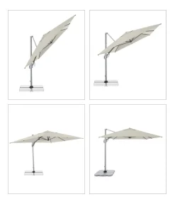 Doppler Sonnenschirme - Pendelschirm Active NeoSide, rechteckig, ca. B350/T260 cm Natur