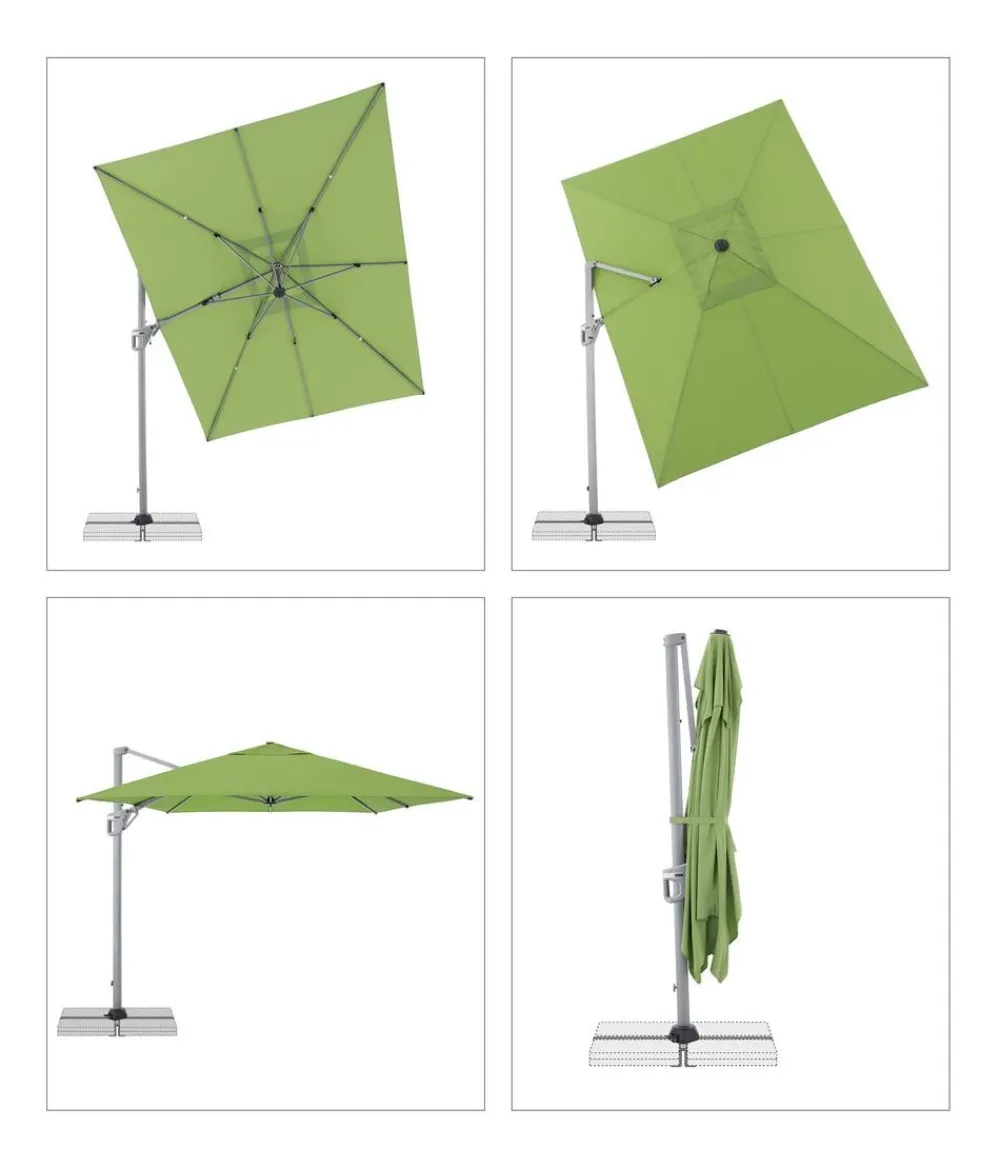 Doppler Sonnenschirme - Pendelschirm Active NeoSide, rechteckig, ca. B350/T260 cm Grün