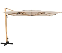 Doppler Pendelschirm Aluwood XL, rechteckig, ca. B400/T300 cm Natur Sale