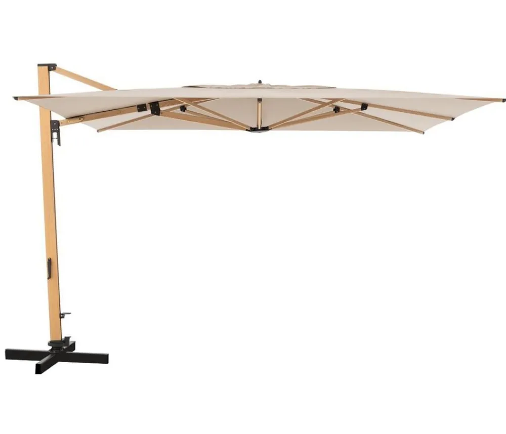Doppler Pendelschirm Aluwood XL, rechteckig, ca. B400/T300 cm Natur Sale